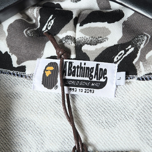 BAPE ABC Camo Shark Hoodie - Green & Grey product view 4