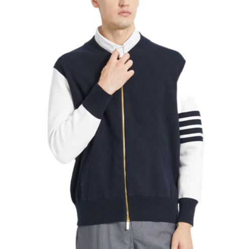 Men 4 bars Jacket by Thom Browne, outerwear detail view