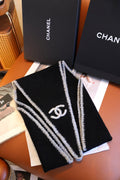 Chanel Style Fuzzy Triangle Knit Scarf product detail 5