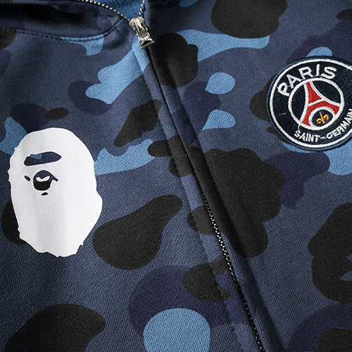 BAPE Navy Blue Camo Shark Hoodie product view 7