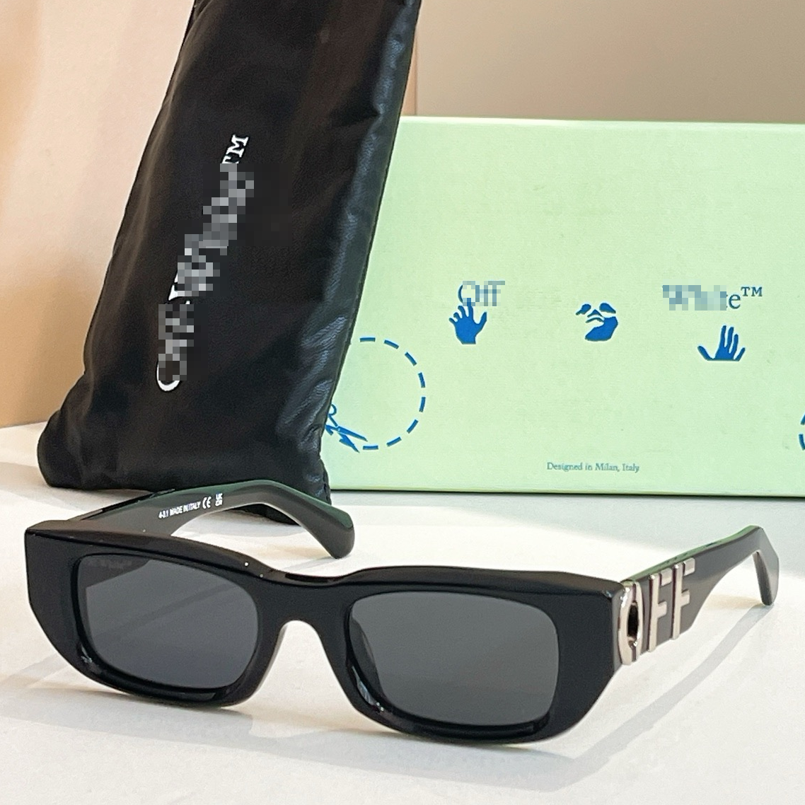 OFF-Whlte Arrow logo sunglasses#124 4-Bar