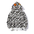 BAPE WGM Camo Shark Hoodie - Green & Grey product view 11