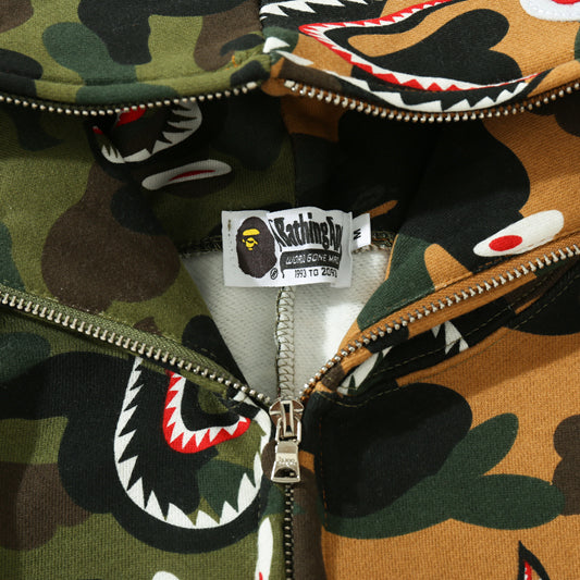 BAPE Colorblock Camo Shark Zip Hoodie product view 4