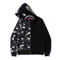BAPE Fluorescent Split Camo Shark Zip Hoodie product view 5