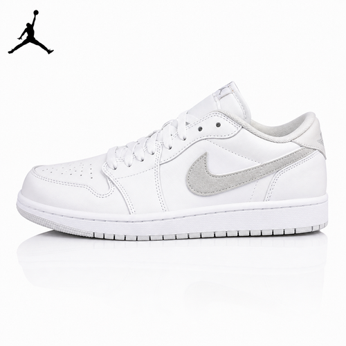 Air Jordan 1 Low White/Grey Unisex Sneakers CZ0790-100 main product view