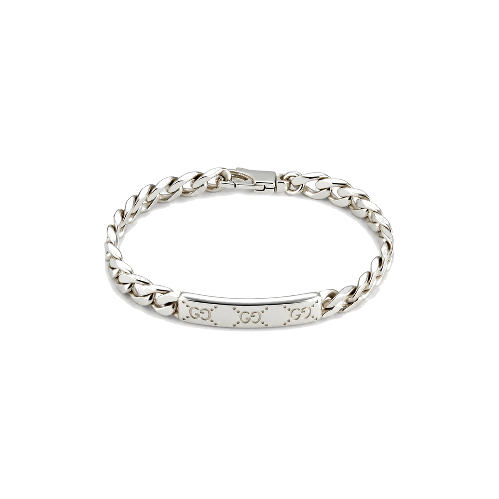Gucci Double G Bracelet - Silver and Gold on pure white background