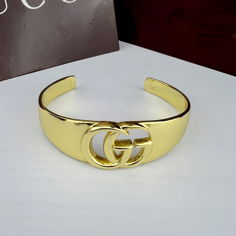 Gucci Double G Cutout Cuff Bracelet detail view 2