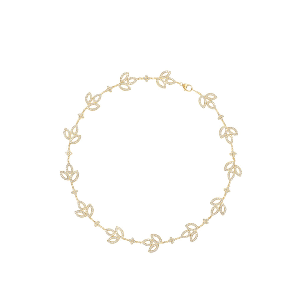 Harry Winston Style Lock Necklace front product view