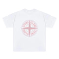 Stone Island Textured Compass Graphic Cotton T-Shirt - White product detail view