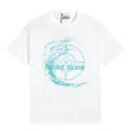 Stone Island Brush Circle Compass Graphic Cotton T-Shirt - White product detail view