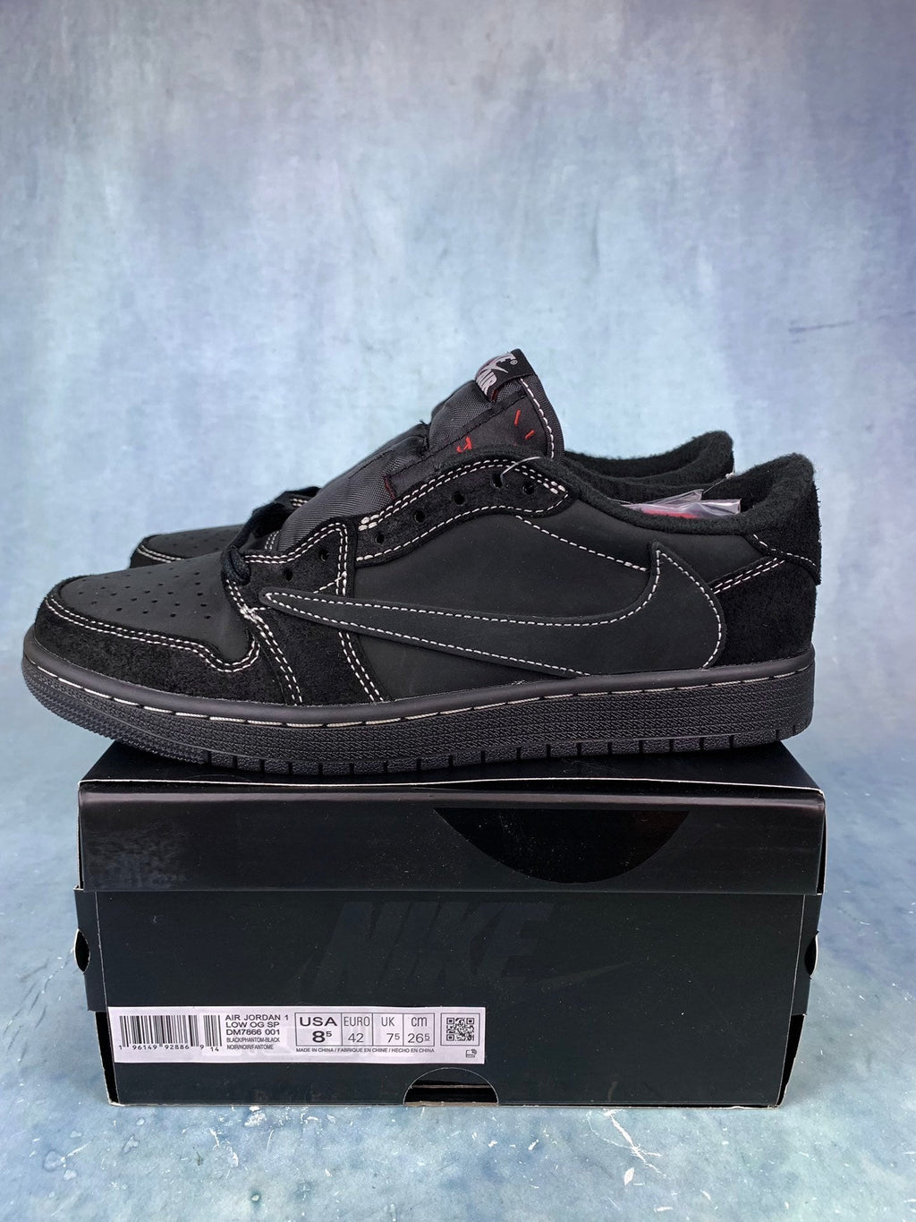 Air Jordan 1 Low Black Phantom TS Style 07 Unisex Sneakers detail view 2