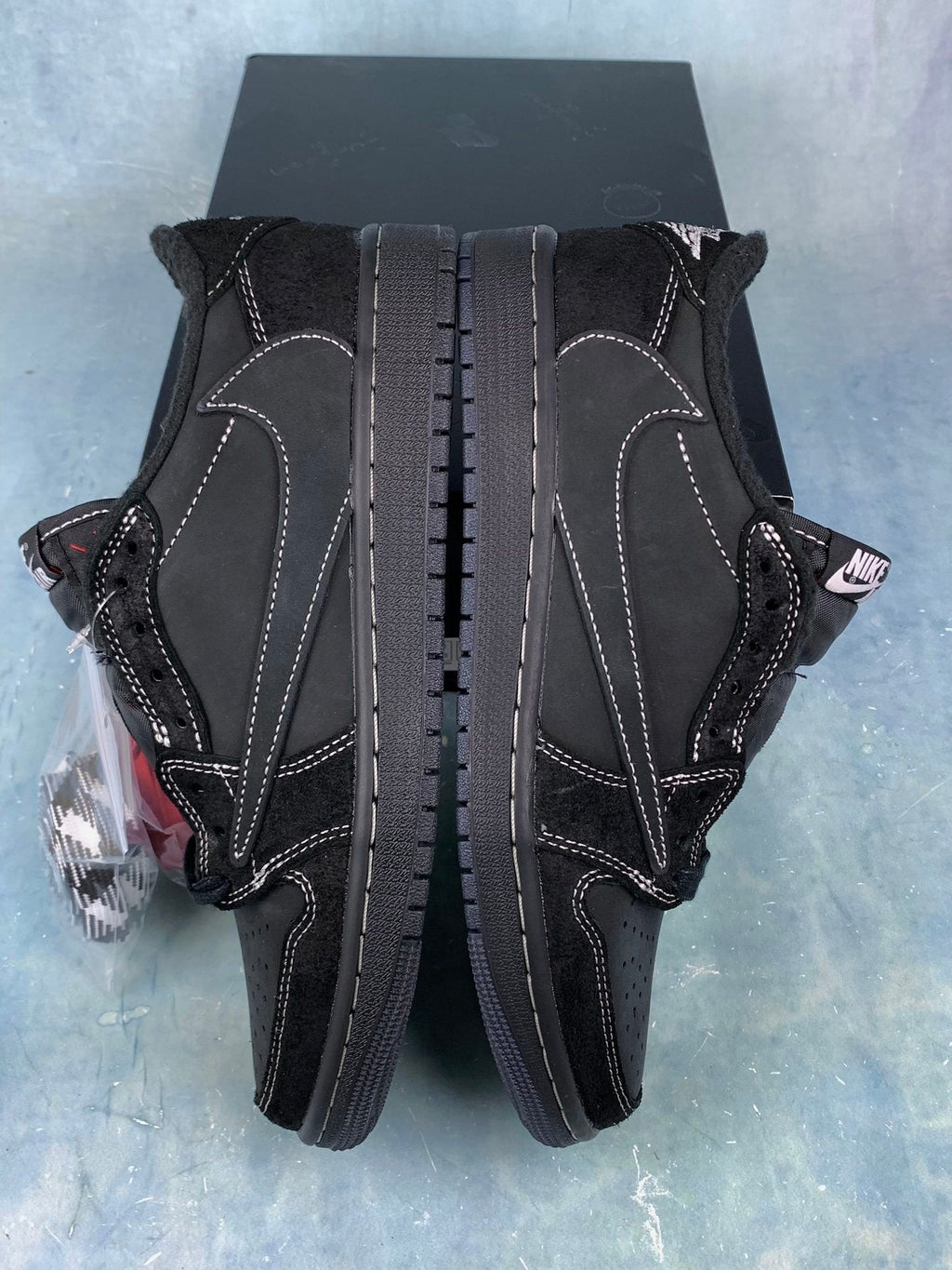 Air Jordan 1 Low Black Phantom TS Style 07 Unisex Sneakers detail view 4