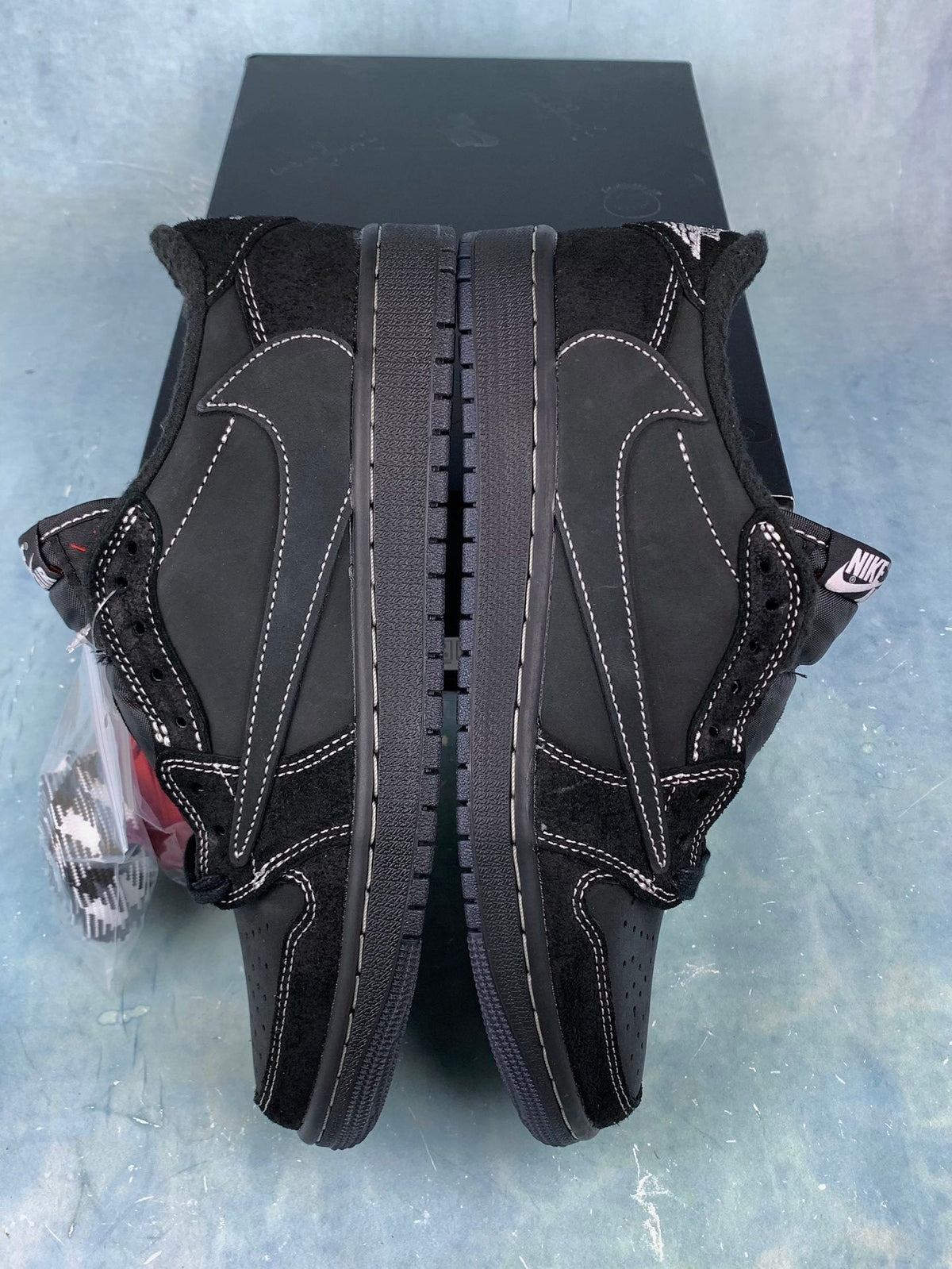 Air Jordan 1 Low Black Phantom TS Style 07 Unisex Sneakers detail view 4