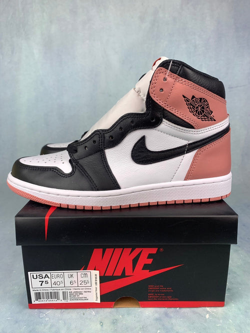 Air Jordan 1 High Rust Pink Dusty Pink Toe 861428-101 Unisex Sneakers detail view 2