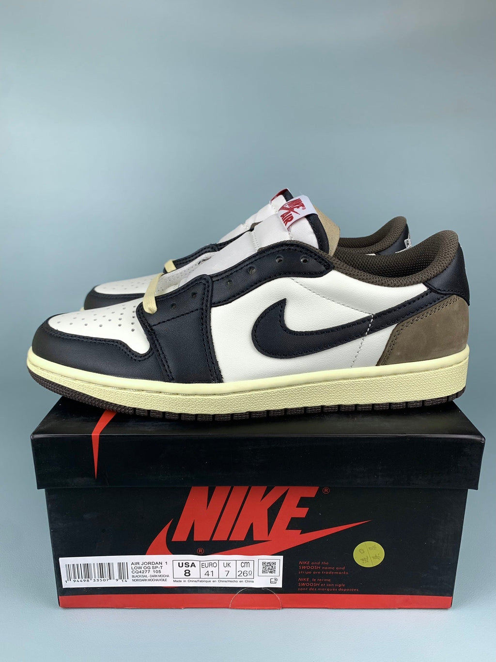 Air Jordan 1 Low Collaboration Little Mocha Unisex Sneakers CQ4277-105 detail view 2