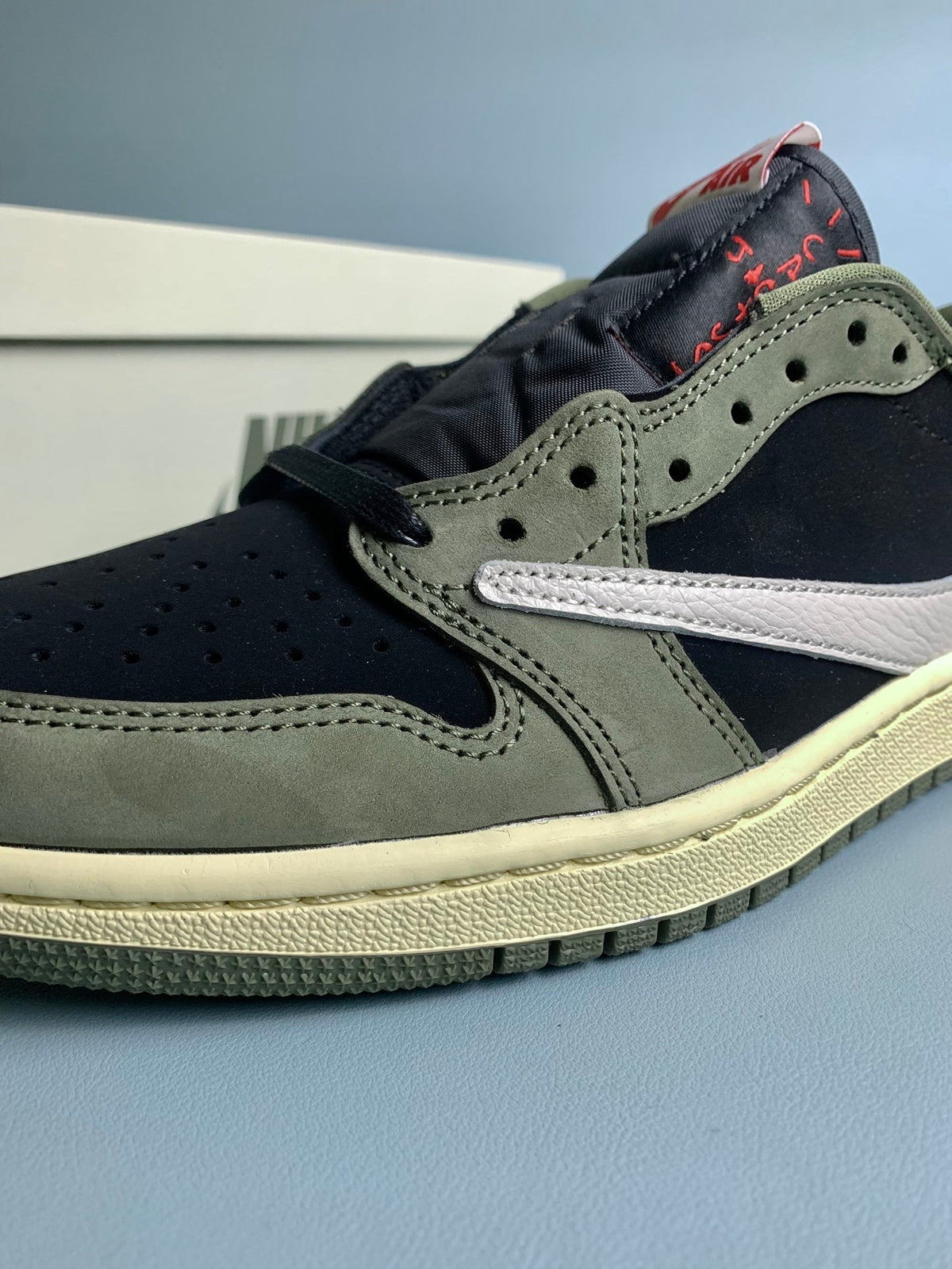 Air Jordan 1 Low TS Collaboration 7.0 Black/Green Unisex Sneakers DM7866-002 detail view 5