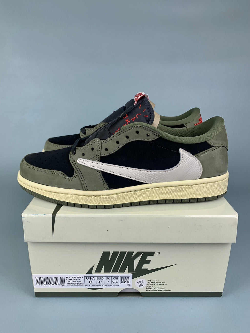 Air Jordan 1 Low TS Collaboration 7.0 Black/Green Unisex Sneakers DM7866-002 detail view 2