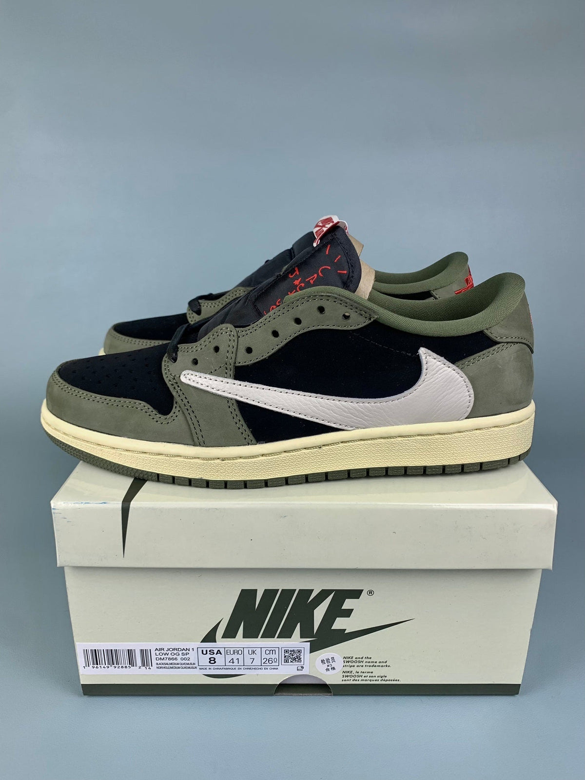 Air Jordan 1 Low TS Collaboration 7.0 Black/Green Unisex Sneakers DM7866-002 detail view 2