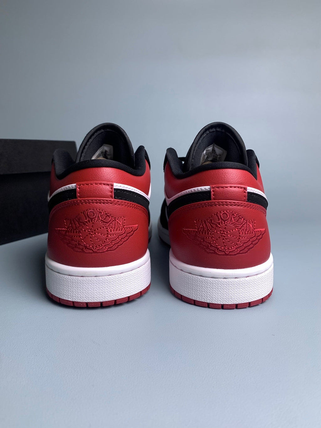 Air Jordan 1 Low Black and Red Toe 553558-116 Unisex Sneakers detail view 6