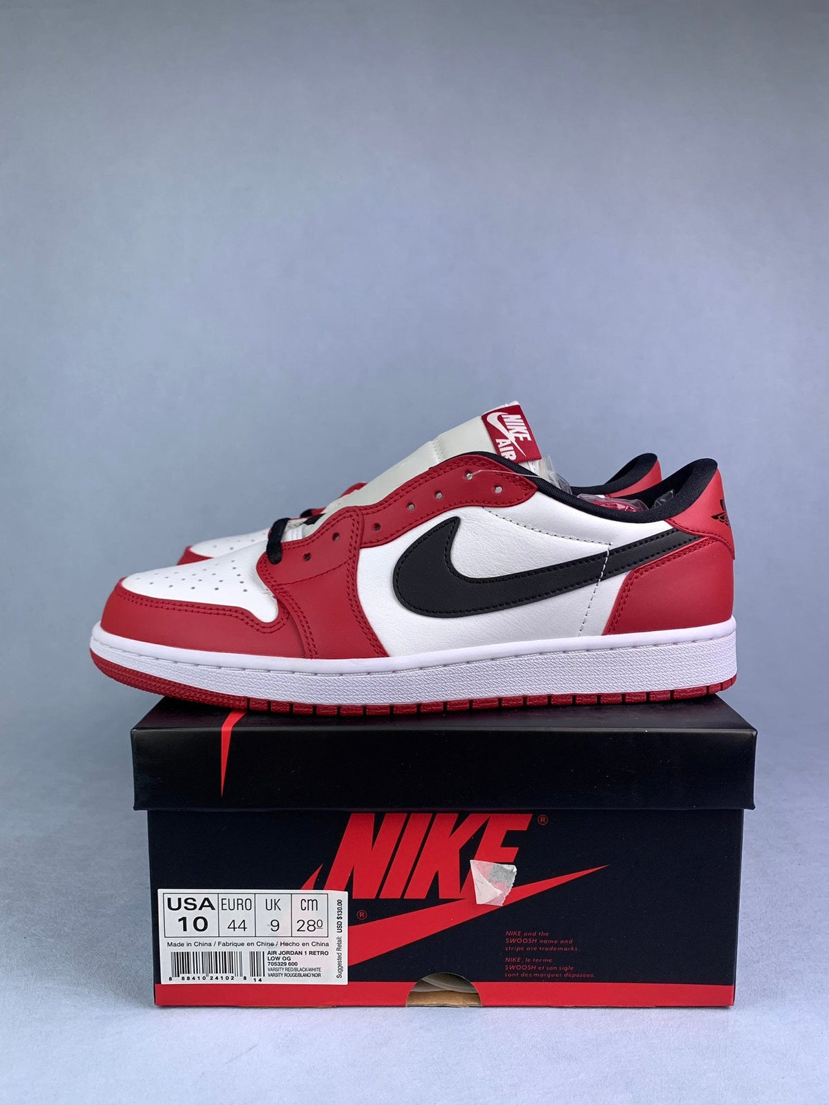 Air Jordan 1 Low White/Red Chicago 705329-600 Unisex Sneakers detail view 2
