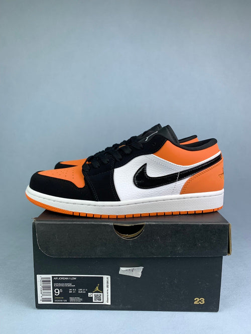 Air Jordan 1 Low Black Shattered Backboard 553558-128 Unisex Sneakers detail view 2