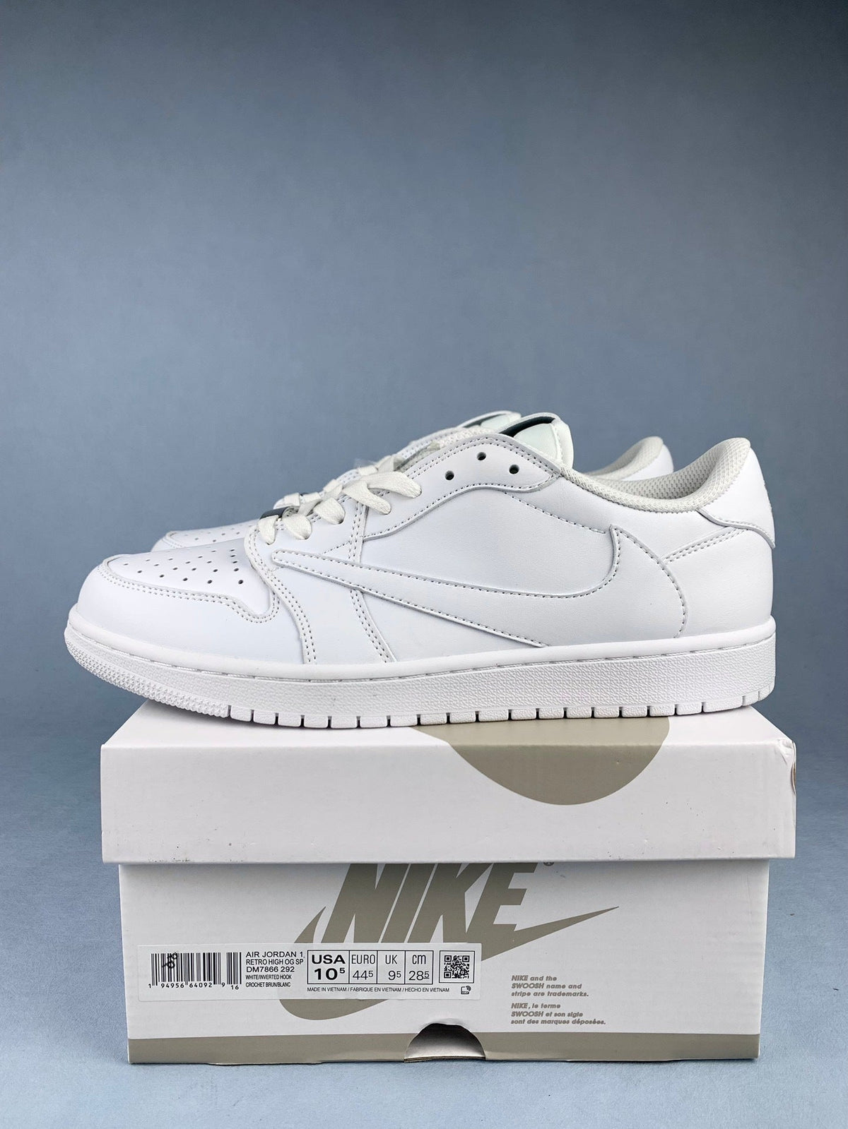 Air Jordan 1 Low All-white Unisex Sneakers DM7866-292 detail view 2
