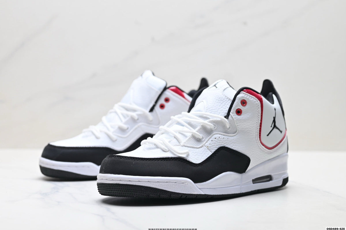 Jordan Legacy 312 High White Black Fire Red sneakers detail view 4