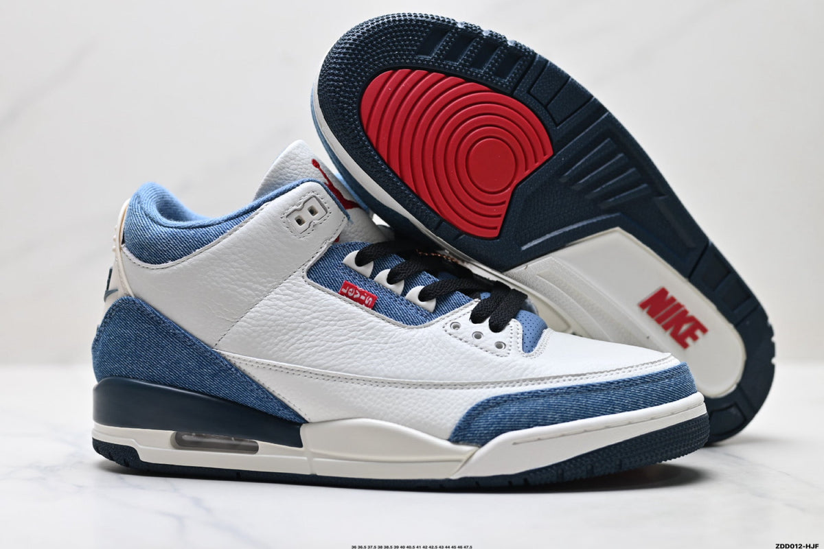 Jordan Legacy 312 Low White University Blue Navy sneakers detail view 5