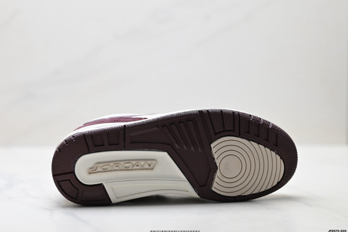 Jordan Legacy 312 Low White Burgundy Red sneakers detail view 8