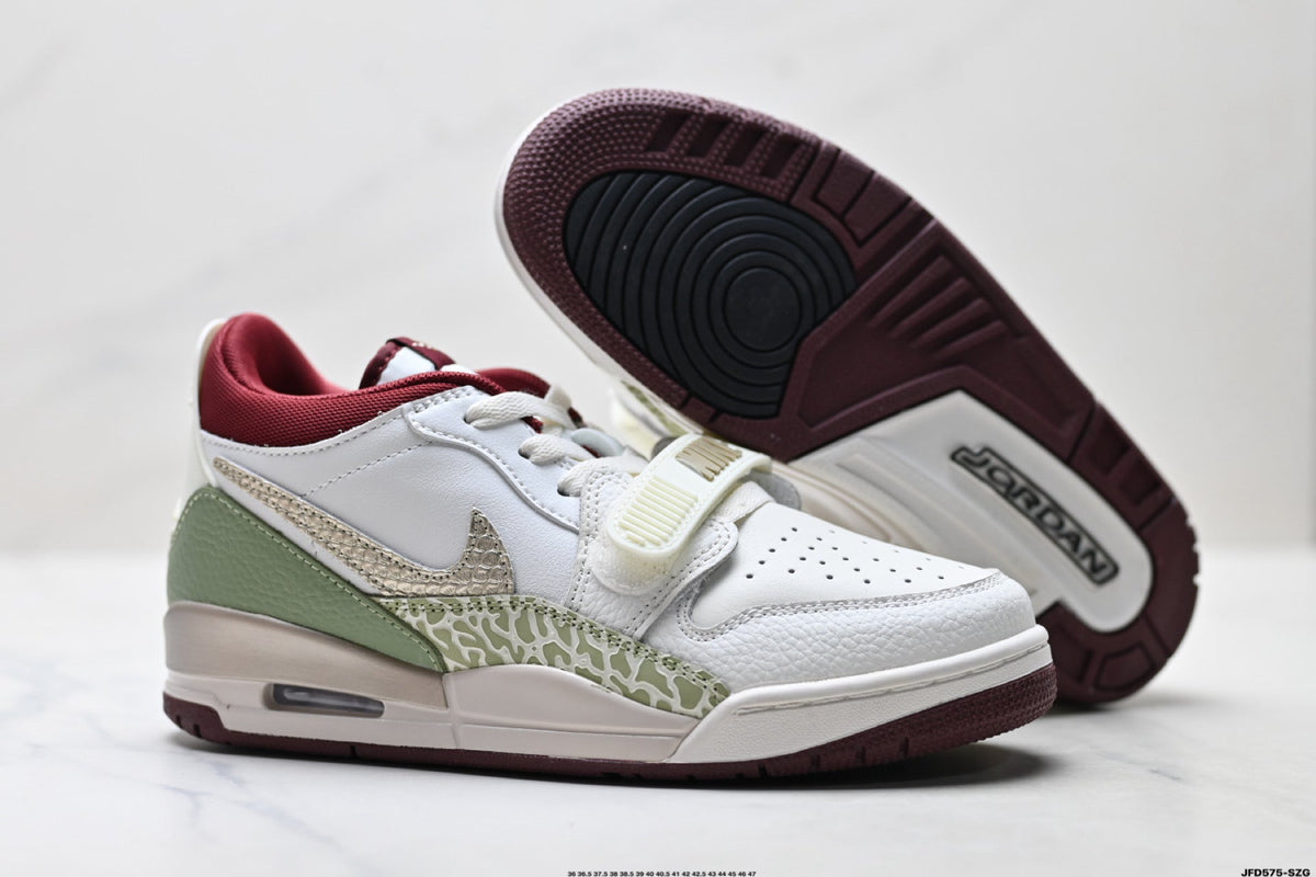 Jordan Legacy 312 Low White Olive Green sneakers detail view 5