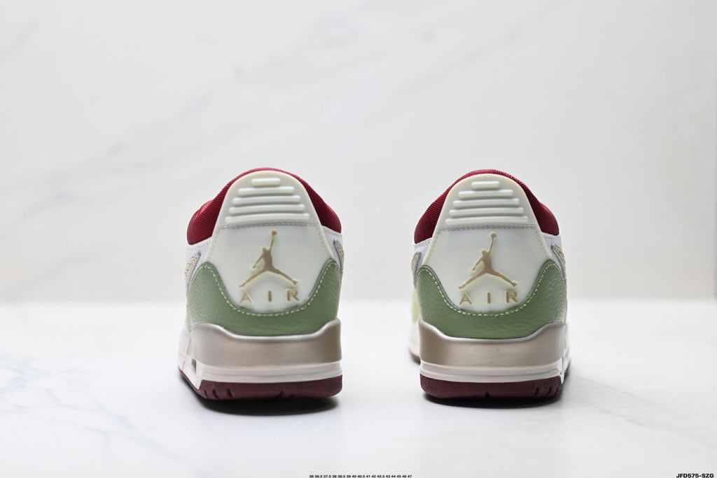 Jordan Legacy 312 Low White Olive Green sneakers detail view 6