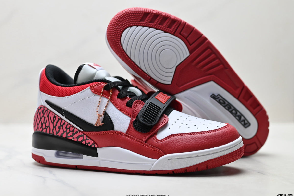 Jordan Legacy 312 Low White University Red Black sneakers detail view 5