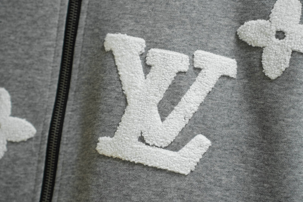 Cloud Towel-Embroidered Zip Hoodie product detail view 3