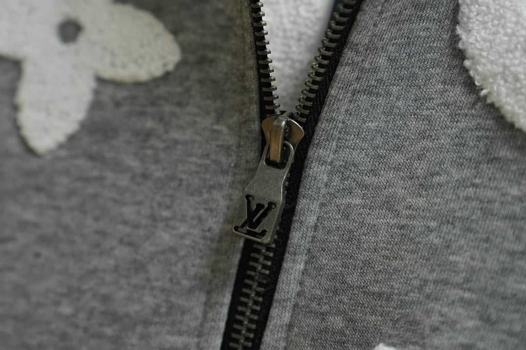 Cloud Towel-Embroidered Zip Hoodie product detail view 4