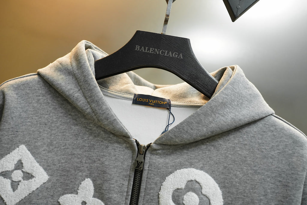 Cloud Towel-Embroidered Zip Hoodie product detail view 6
