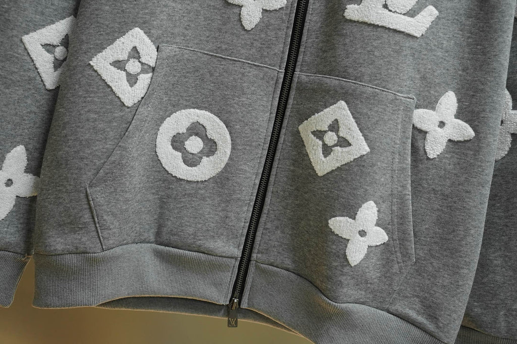 Cloud Towel-Embroidered Zip Hoodie product detail view 7