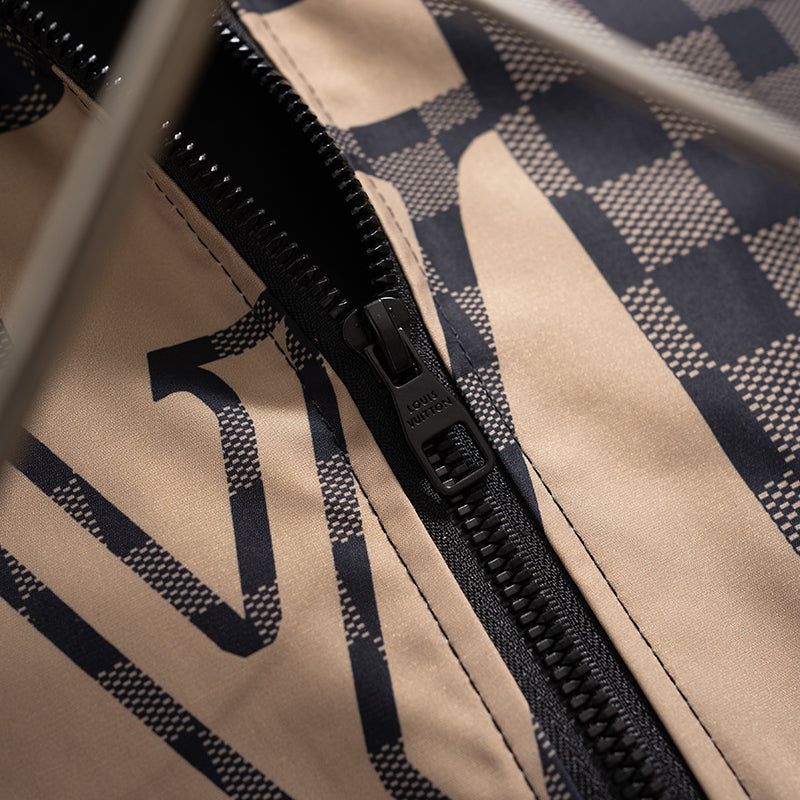 Brown Check Digital Hooded Windbreaker product detail view 8