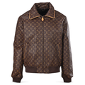 Monogram Leather Blouson front product view on white background