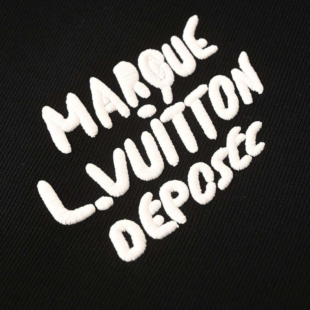 Black White Leather-Panel Varsity Jacket product detail view 5