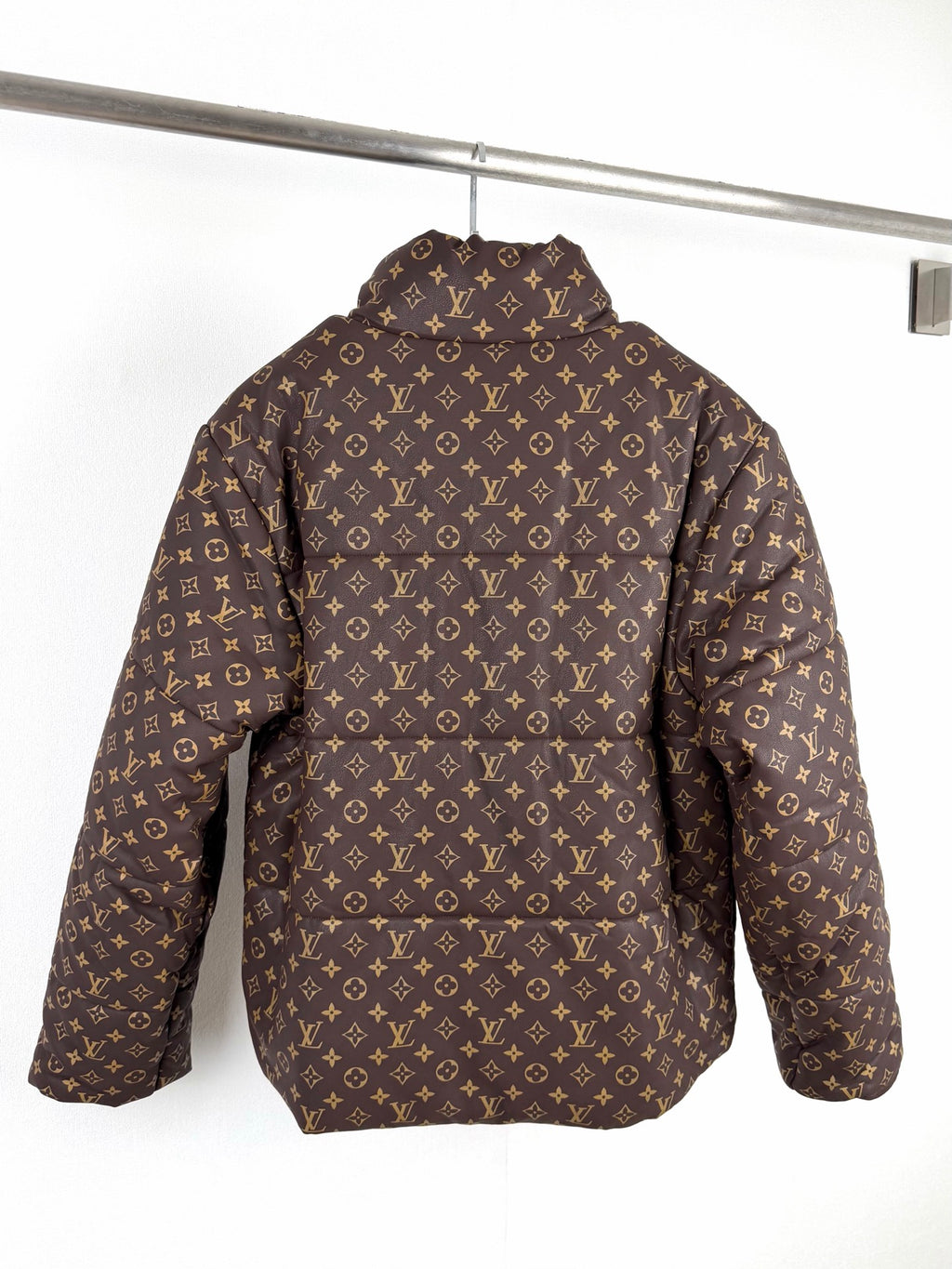Monogram Leather Padded Jacket product detail view 3