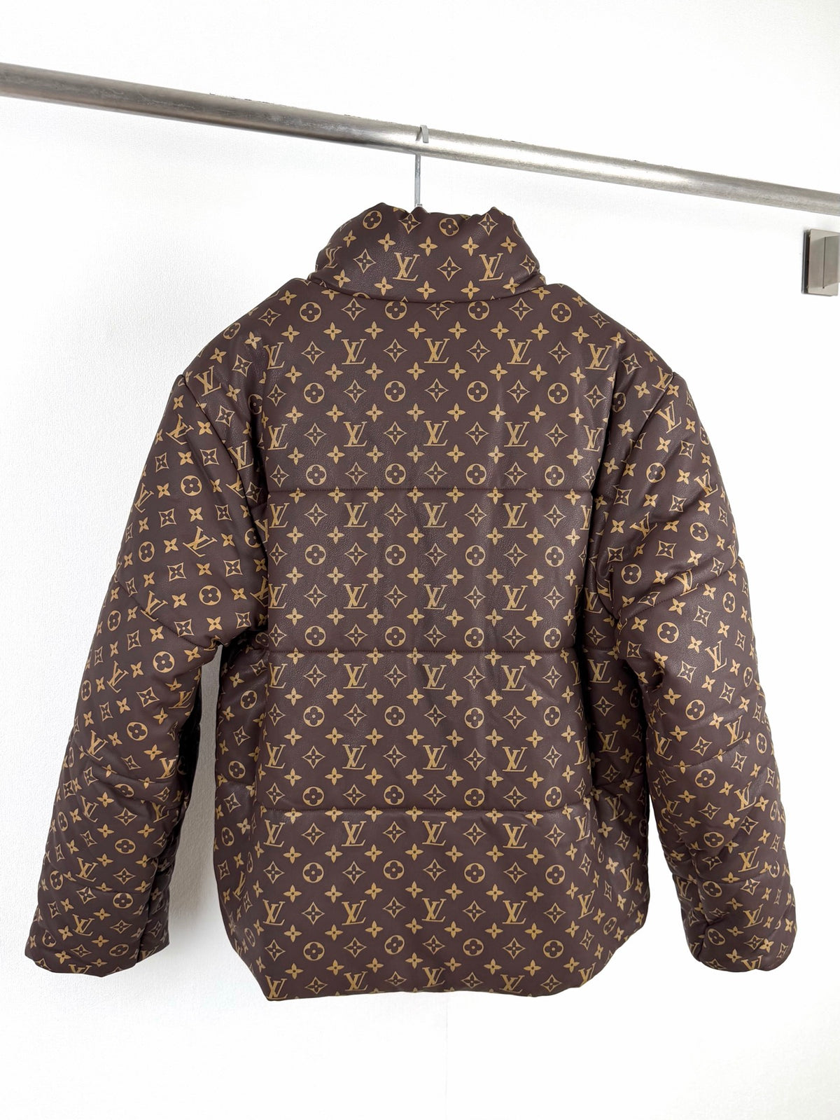 Monogram Leather Padded Jacket product detail view 3