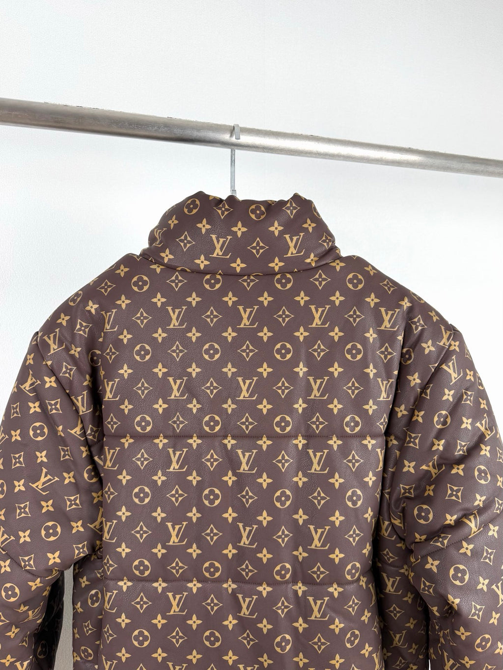 Monogram Leather Padded Jacket product detail view 4