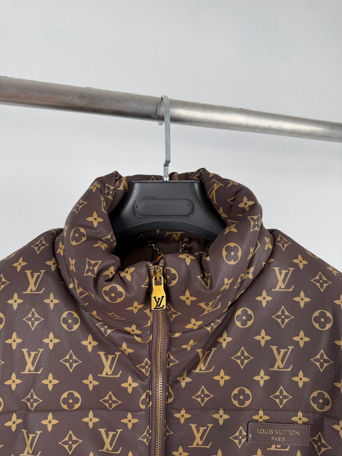 Monogram Leather Padded Jacket product detail view 5