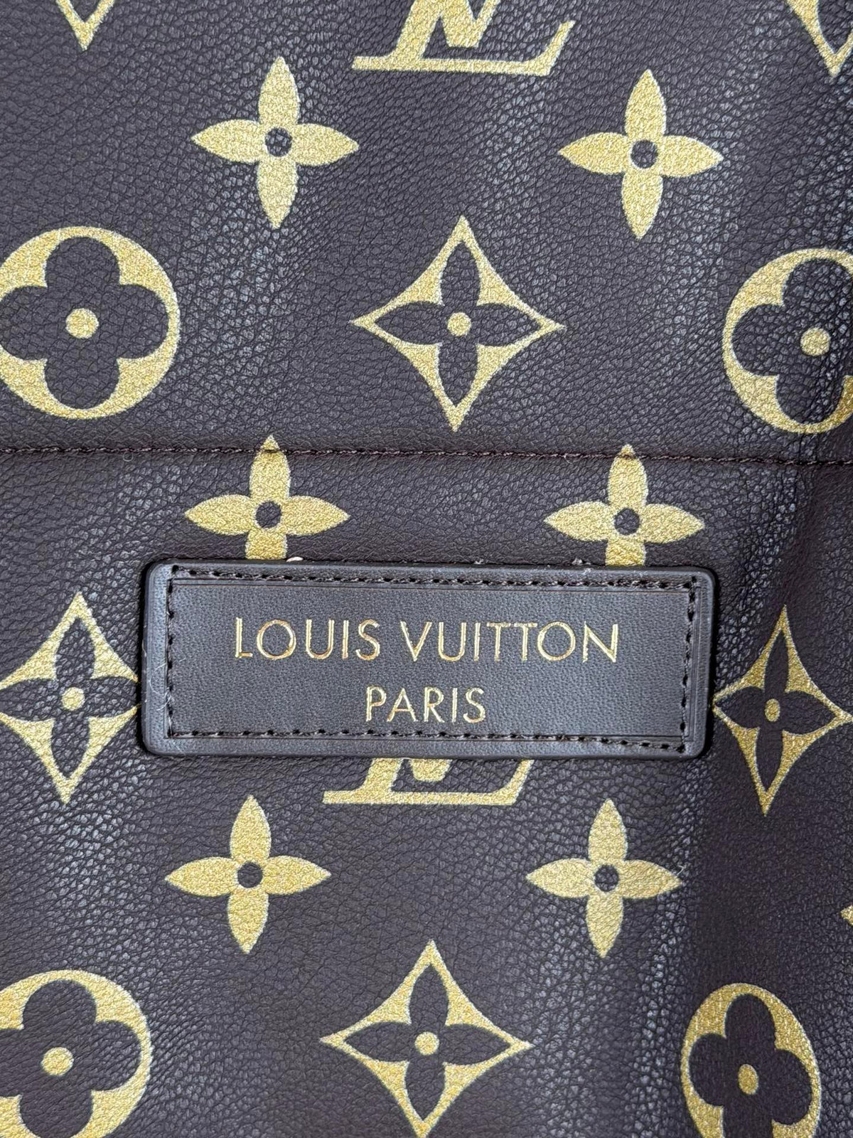 Monogram Leather Padded Jacket product detail view 7