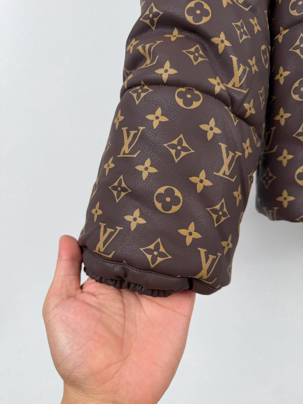 Monogram Leather Padded Jacket product detail view 8