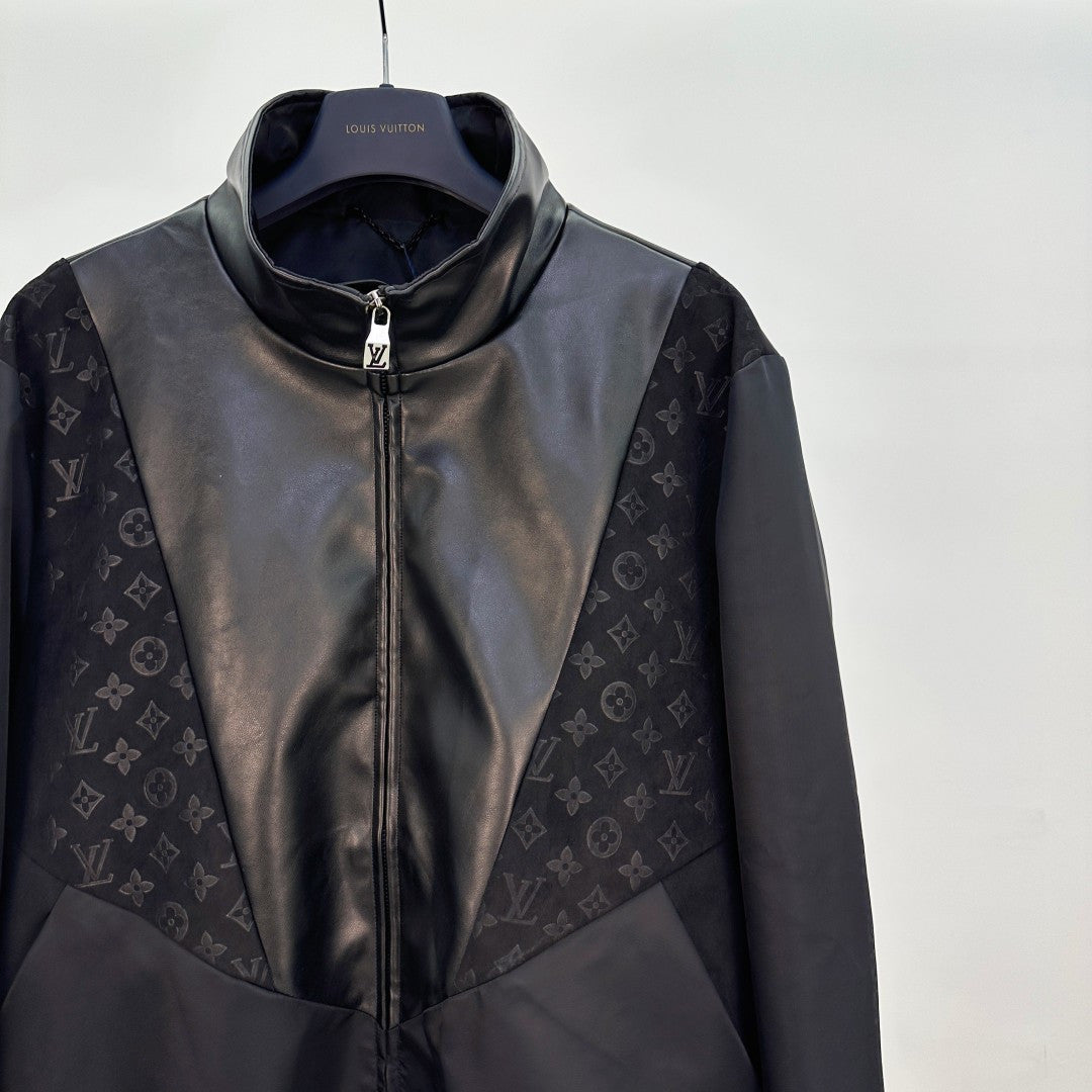 Velvet Monogram Panel Jacket product detail view 4