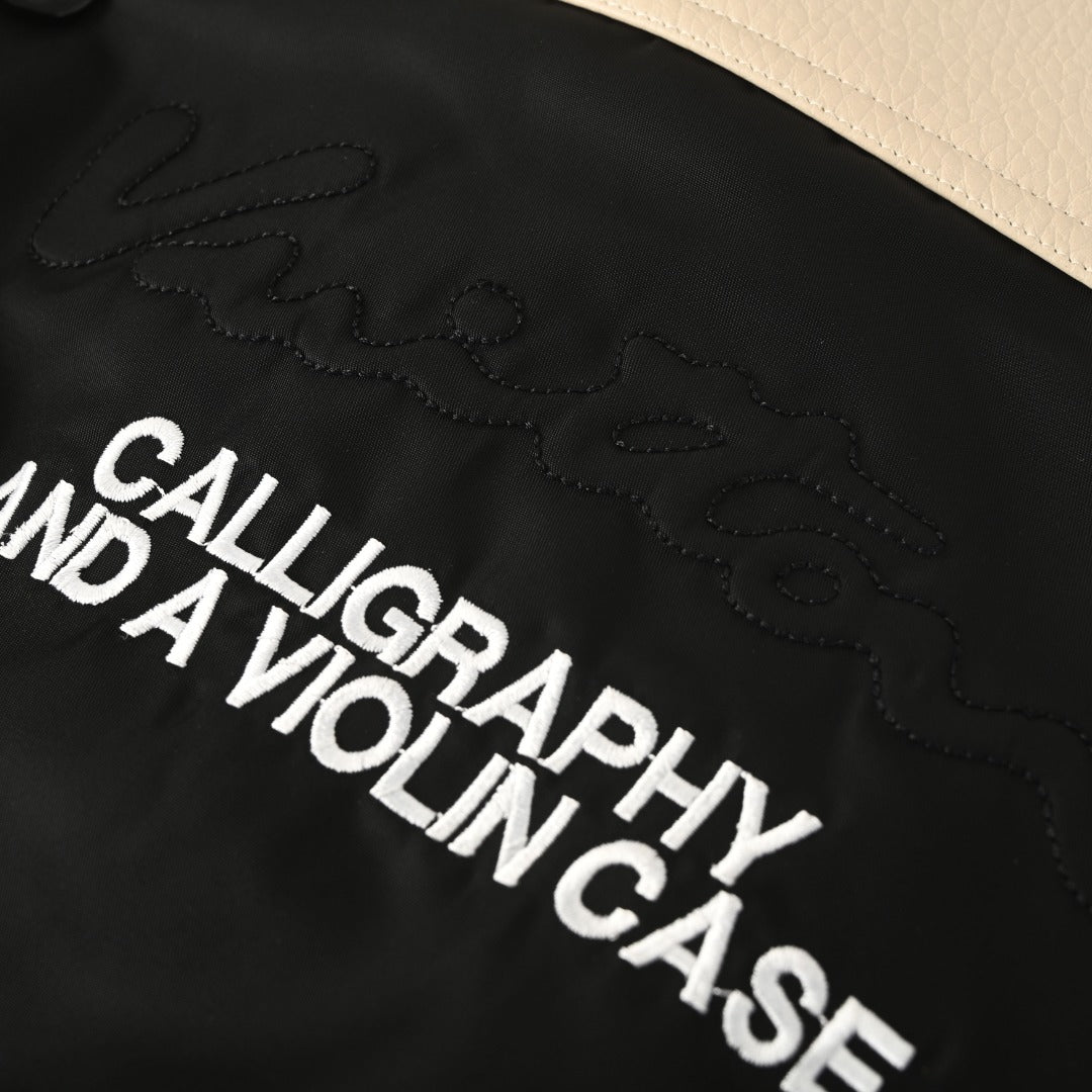 Contrast Panel Varsity Jacket product detail view 5