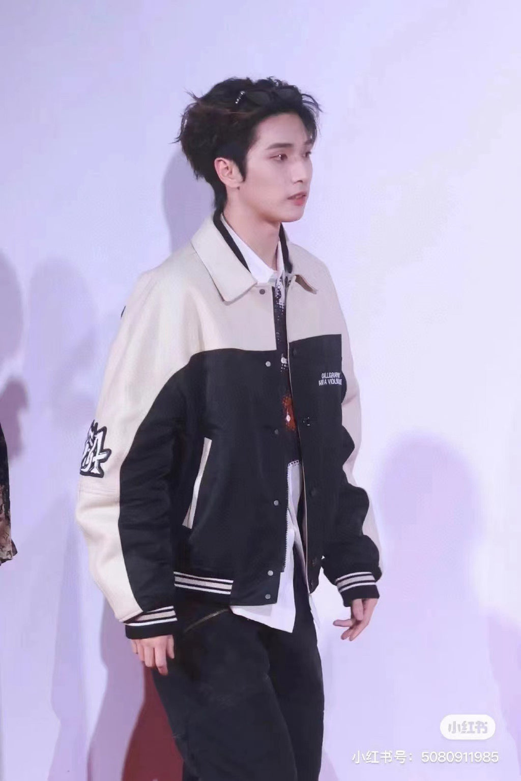 Contrast Panel Varsity Jacket product detail view 12
