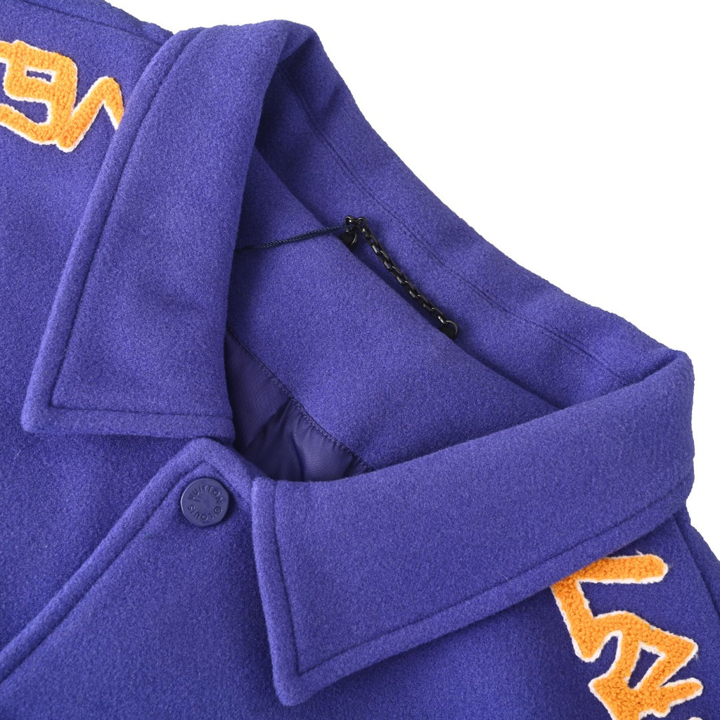 Towel-Embroidered Frog Varsity Jacket product detail view 4