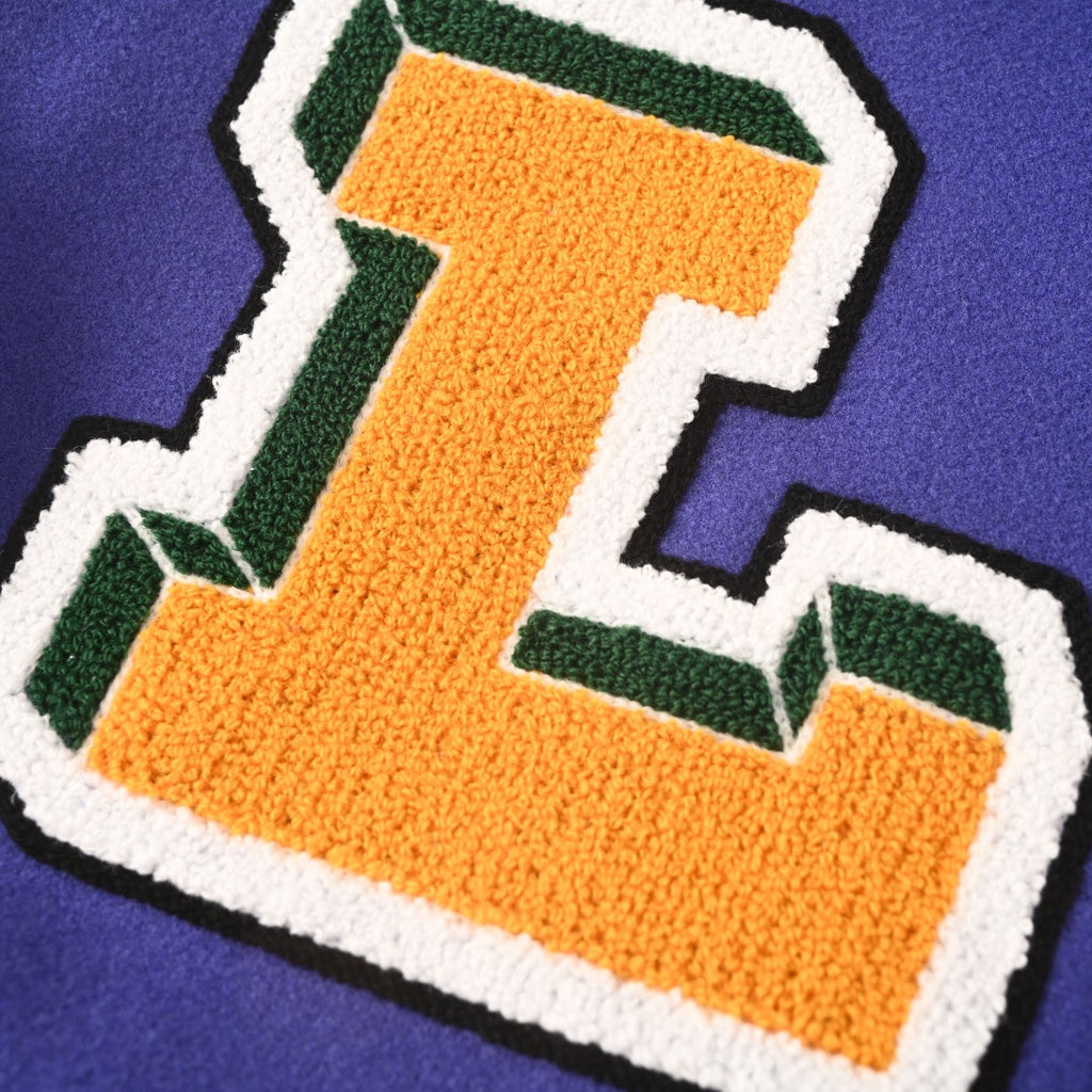 Towel-Embroidered Frog Varsity Jacket product detail view 5